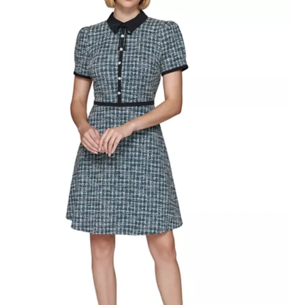 KARL LAGERFELD PARIS -
Tweed A Line Dress - Picture 4 of 5